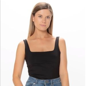 Black tank top bodysuit